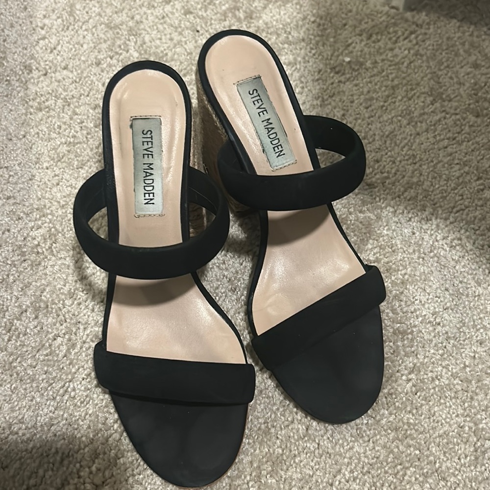 Steve Madden, the Marcella Nubuck Banded Dress Sandals feature: Suede upper Slip